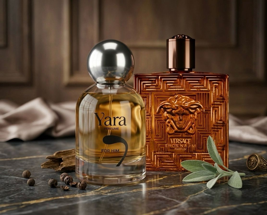 Yara x Versace eros najim